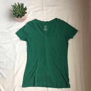 Target, green, v-neck t-shirt